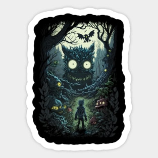 Creeps In The Forest 4 Sticker